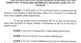 Şarj Ağı İşletmeci Lisans sahibi firmaların dikkatine